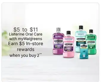 Walgreens Listerine Oral Care offer