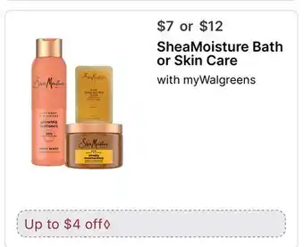 Walgreens SheaMoisture Bath or Skin Care offer