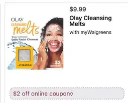 Walgreens Olay Cleansing Melts with offer