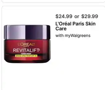 Walgreens L' Oréal Paris Skin Care offer