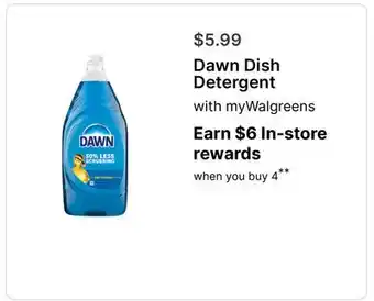 Walgreens Dawn Dish Detergent offer