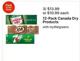Walgreens 12-Pack Canada Dry Products offer