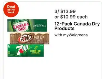 Walgreens 12-Pack Canada Dry Products offer