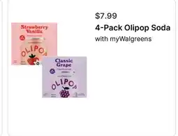 Walgreens 4-Pack Olipop Soda offer