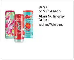 Walgreens Alani Nu Energy Drinks offer