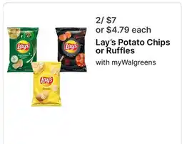 Walgreens Lay's Potato Chips or Ruffles offer