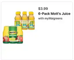 Walgreens 6-Pack Mott's Juice offer