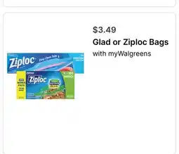 Walgreens Glad or Ziploc Bags offer