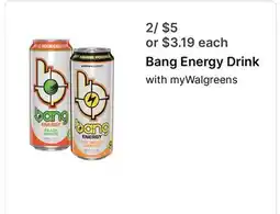 Walgreens Bang Energy Drink offer