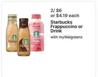Walgreens Starbucks Frappuccino or Drink offer