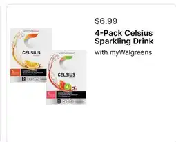 Walgreens 4-Pack Celsius Sparkling Drink offer