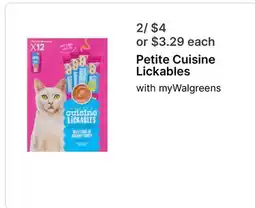 Walgreens Petite Cuisine Lickables offer