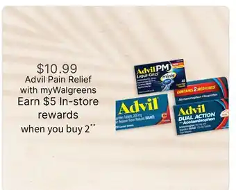 Walgreens Advil Pain Relief offer