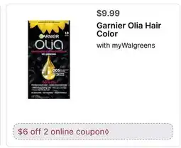 Walgreens Garnier Olia Hair Color offer