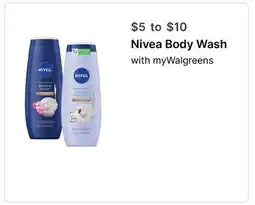 Walgreens Nivea Body Wash offer