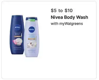 Walgreens Nivea Body Wash offer