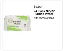 Walgreens 24-Pack Nice! Purified Water offer