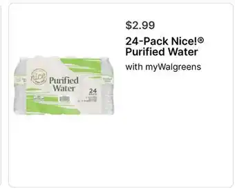 Walgreens 24-Pack Nice! Purified Water offer
