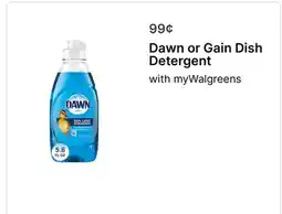 Walgreens Dawn or Gain Dish Detergent offer