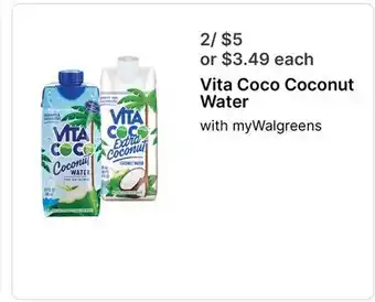 Walgreens Vita Coco Coconut Water offer