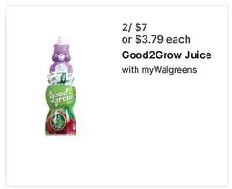 Walgreens Good2Grow Juice offer