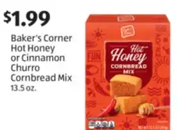 Aldi Baker's Corner Hot Honey or Cinnamon Churro Cornbread Mix offer