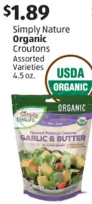 Aldi Simply Nature Organic Croutons offer