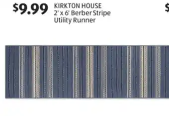 Aldi KIRKTON HOUSE 2' x 6' Berber Stripe Utility Runner offer