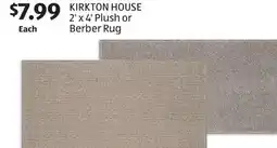 Aldi KIRKTON HOUSE 2' x 4' Plush or Berber Rug offer