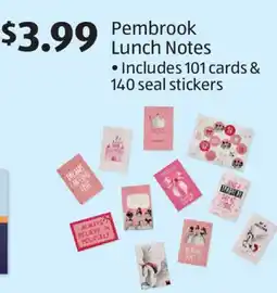 Aldi Pembrook Lunch Notes offer