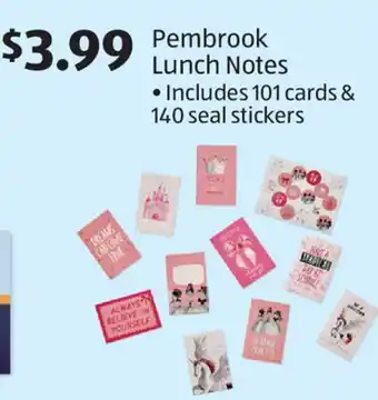 Aldi Pembrook Lunch Notes offer