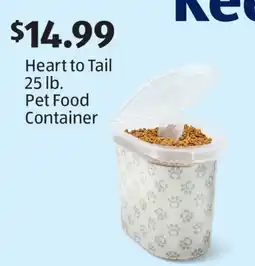 Aldi Heart to Tail 25 lb. Pet Food Container offer