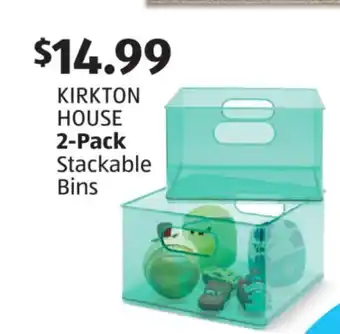 Aldi KIRKTON HOUSE 2-Pack Stackable Bins offer