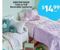 Aldi KIRKTON HOUSE Twin or Full Reversible Comforter offer