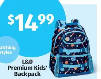 Aldi L & D Premium Kids' Backpack offer