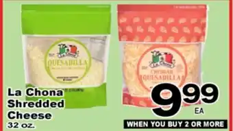 Superior Grocers La Chona Shredded Cheese offer