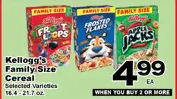 Superior Grocers Kellogg's Family Size Cereal offer