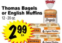Superior Grocers Thomas Bagels or English Muffins offer