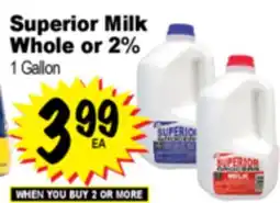 Superior Grocers Superior Milk Whole or 2% offer