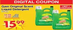 Superior Grocers Gain Original Scent Liquid Detergent offer