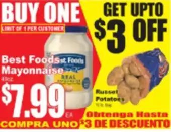 Superior Grocers BEST FOODS MAYONNAISE offer