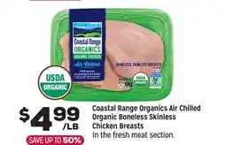 Grocery Outlet Coastal Range Organics Air Chilled Organic Boneless Skinless Chicken Breasts offer