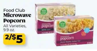 Roche Bros Food Club Microwave Popcorn offer