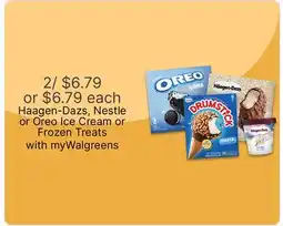 Walgreens Haagen-Dazs, Nestle or Oreo Ice Cream or Frozen Treats offer