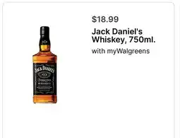 Walgreens Jack Daniel's Whiskey, 750ml offer