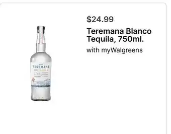 Walgreens Teremana Blanco Tequila, 750ml offer