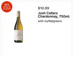 Walgreens Josh Cellars Chardonnay, 750ml offer