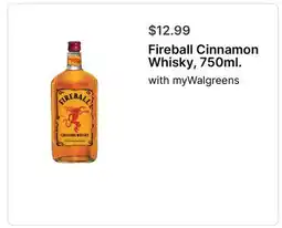 Walgreens Fireball Cinnamon Whisky, 750ml offer