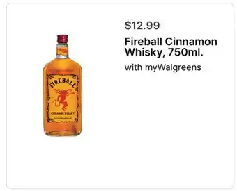 Walgreens Fireball Cinnamon Whisky, 750ml offer