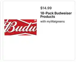 Walgreens 18-Pack Budweiser Products offer